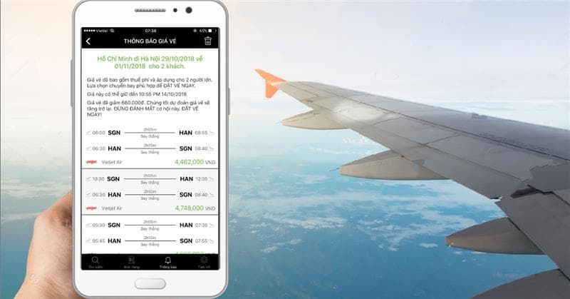 Phần mềm đặt vé máy bay cho Android