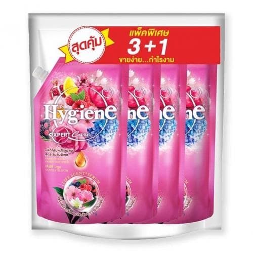 [Mua 3 Tặng 1] Nước Xả Vải Đậm Đặc Hygiene Expert Care 1300ml Hồng Thái Lan