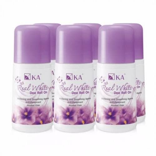 Combo 6 Lăn Khử Mùi Trắng Nách KA Real White Freshly 25ml Thái Lan