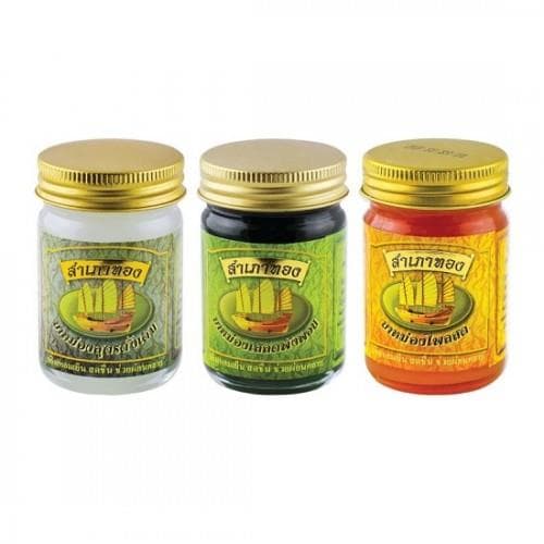 Combo Dầu Cù Là Cánh Buồm สำเภาทอง Mix 3 Màu Thái Lan