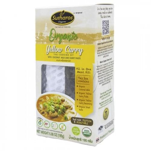 [Organic] Gia Vị Nấu Món Cà Ri Vàng Organic Sutharos 195g Thái Lan