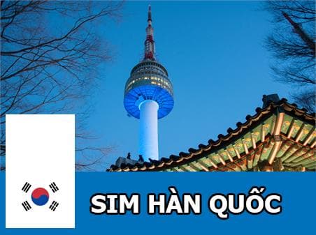 Sim du lịch Hàn Quốc 6 ngày – 6GB - 4G - SA01