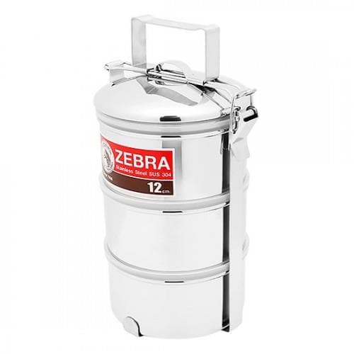 Camen 3 Ngăn Kín Hơi Zebra Inox 150223 (12cm) Thái Lan