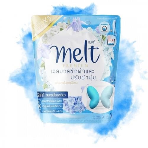 Viên Giặt Xả Melt Gel Ball 2 In 1 Xanh Thái Lan