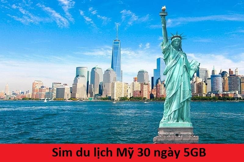 Sim du lịch Mỹ - 30 ngày - 5GB – SB47
