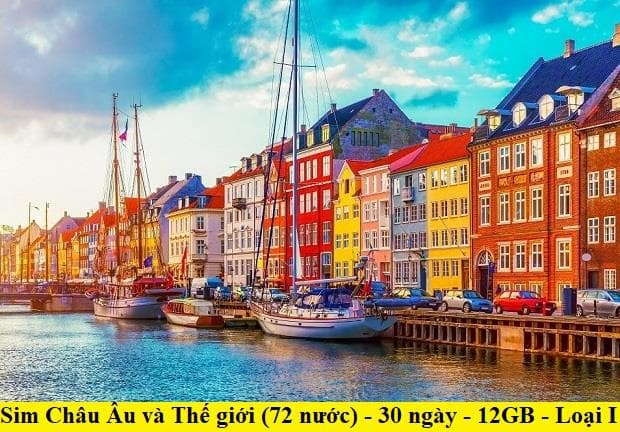 Sim Châu Âu và Thế giới (72 nước) - 30 ngày - 12GB có nghe gọi - Loại 1 - SA12