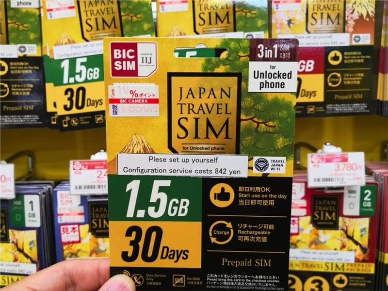 Sim du lịch Nhật Bản - 7 ngày - 1GB/ngày - 4G – SB03