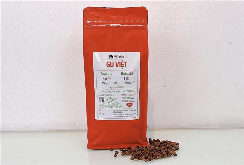 Gói Cà Phê hạt Robusta 1kg