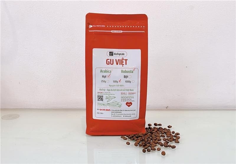 Gói Cà Phê hạt Robusta 500g