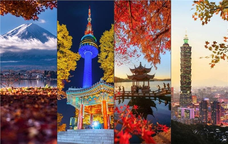Vé máy bay giá rẻ đến Đông Bắc Á