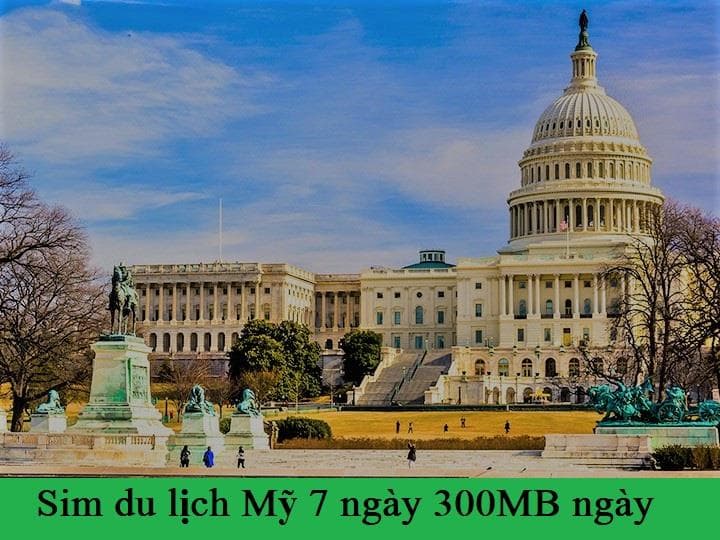 Sim du lịch Mỹ - 7 ngày - 300MB/ngày – SB48