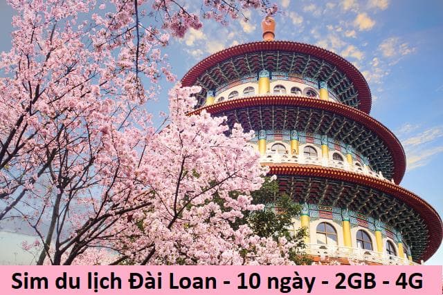 Sim du lịch Đài Loan - 10 ngày - 2GB - không giới hạn dung lượng - SB10
